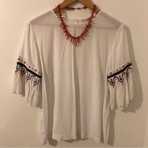 Cotton off white top